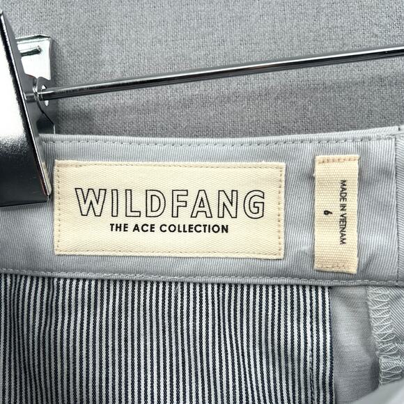 WILDFANG The Ace Crop Pant Womens 6 Light Gray High Rise Cotton Tapered Chino - Picture 7 of 16